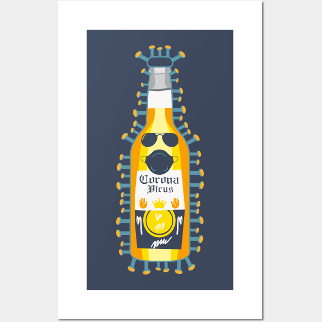 Corona (Beer) Virus Wall Art by nonbeenarydesigns